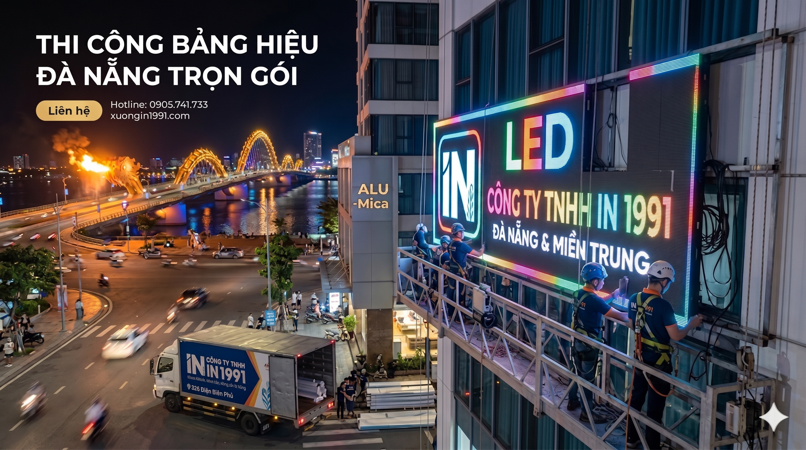 Thi công bảng hiệu LED Đà Nẵng